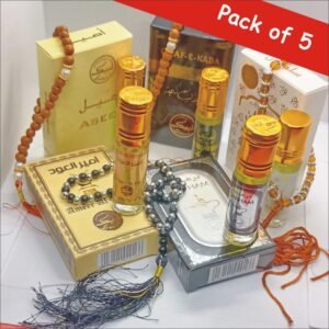 Sultan Attar 6ml + Tasbeeh | Aseel Attar 6ml + Tasbeeh | Dihram Attar 6ml + Tasbeeh | Company of Labbaik | Ghilaf-e-Kaba Attar 6ml + Tasbeeh | Ameer-ul-Aoud Attar 6ml + Tasbeeh