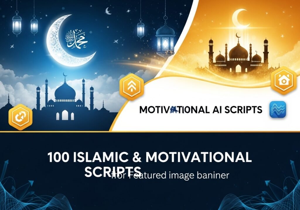 100 Islamic & Motivational AI Scripts — A Powerful Resource for Your Short-Form Content