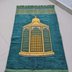 Beautiful Embossed Velvet Prayer Mat Rug